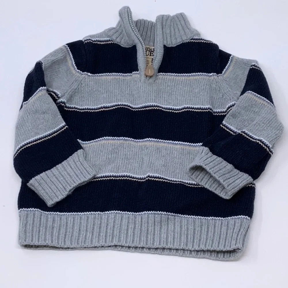 Standard Blues Striped Baby Boy Sweater - Size 18M